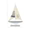22" Gray Cement Stone Sail Boat Decorative Sculpture